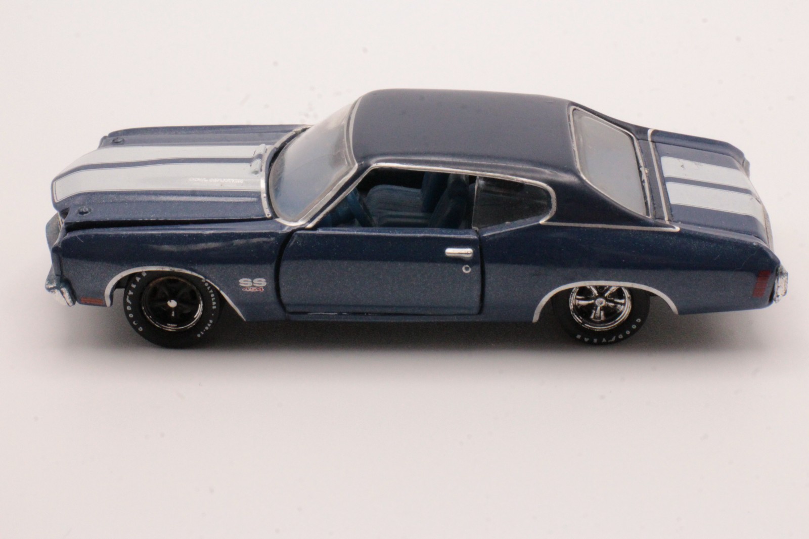 M2 Machines Detroit Muscle 1970 Chevrolet Chevelle SS 454 Blue White 1:64 Loose
