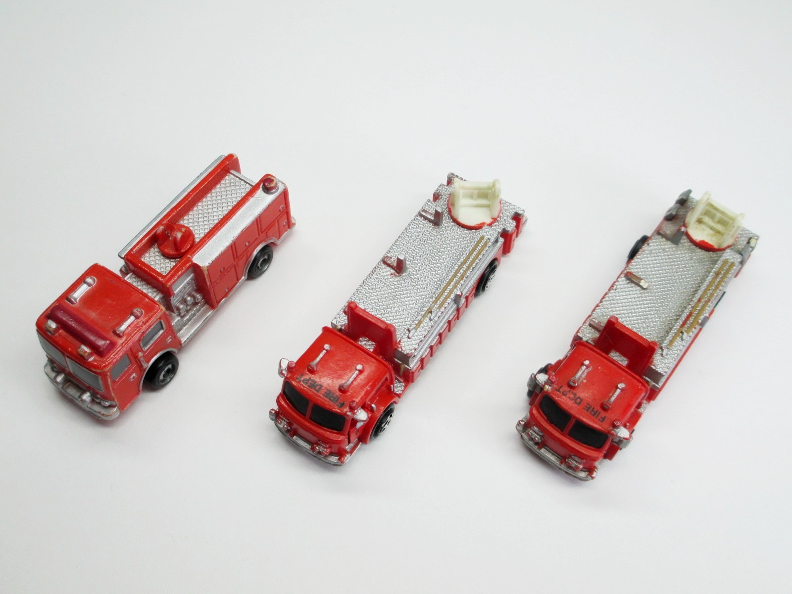 Micro Machines Fire Engine Trucks N Scale Pumper Red Emergency Vehicles Lot