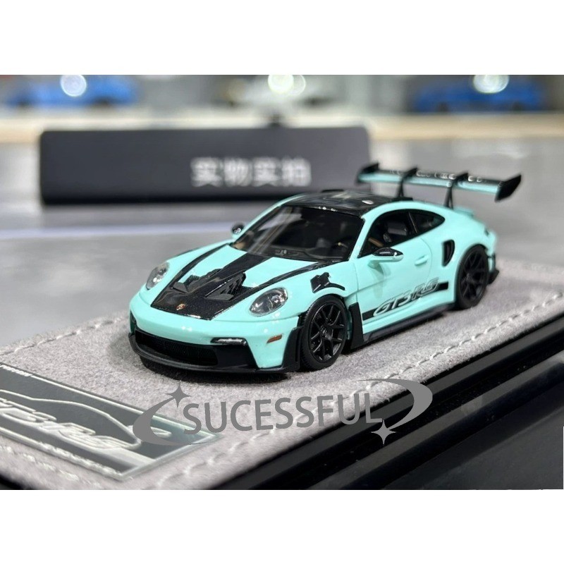 1:64 HH Light Blue Porsche 992.1 GT3 RS Resin Diecast Display Car