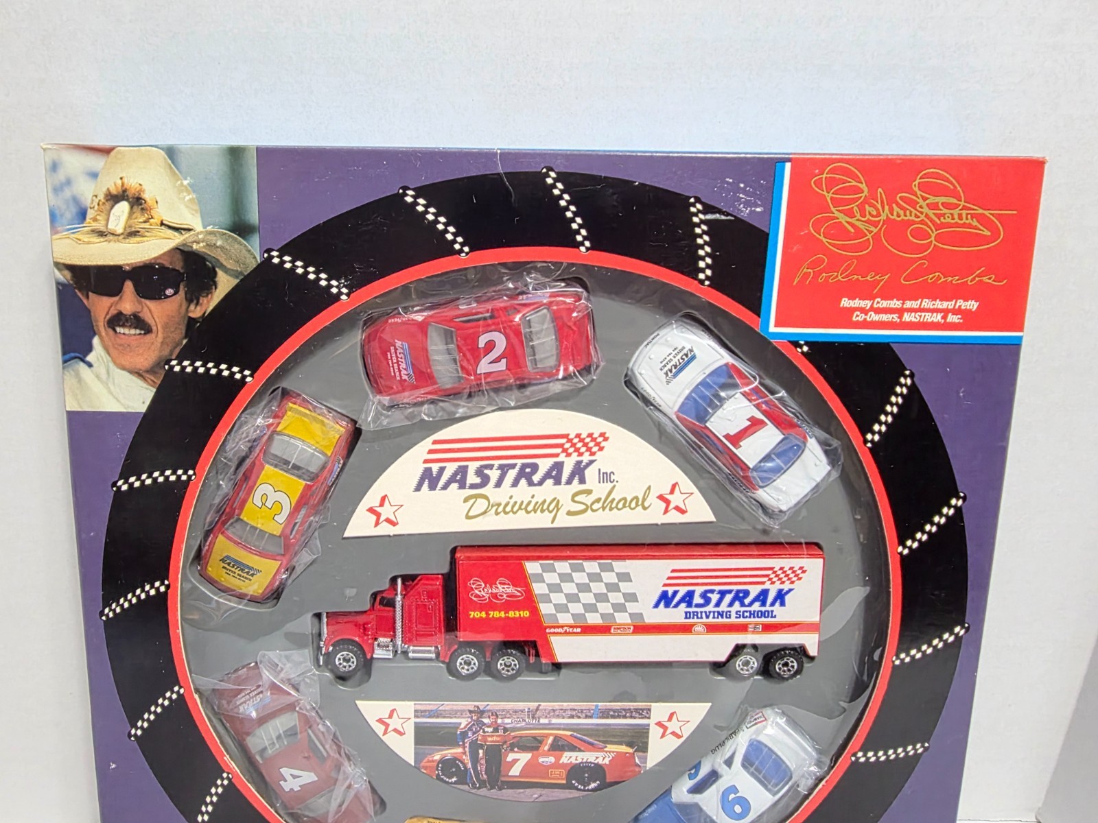 MATCHBOX RICHARD PETTY RODNEY COMBS NASTRAK DRIVING SCHOOL CAR SET 6 CAR 1 TRUCK