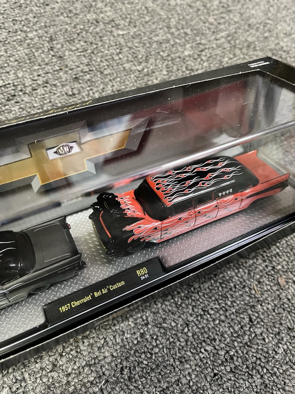 2024 M2 Machines Auto Haulers 1957 Chevrolet Bel Air Custom Limousine Set Mint!!
