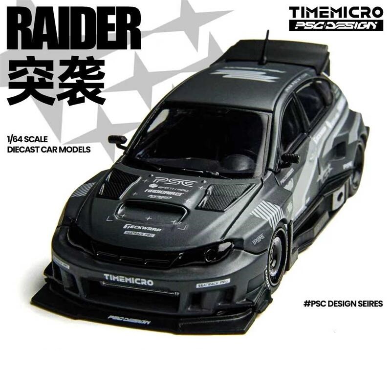 TimeMicro × PSC DESIGN 1:64 Impreza “RAIDER” Grey Diecast Model Car