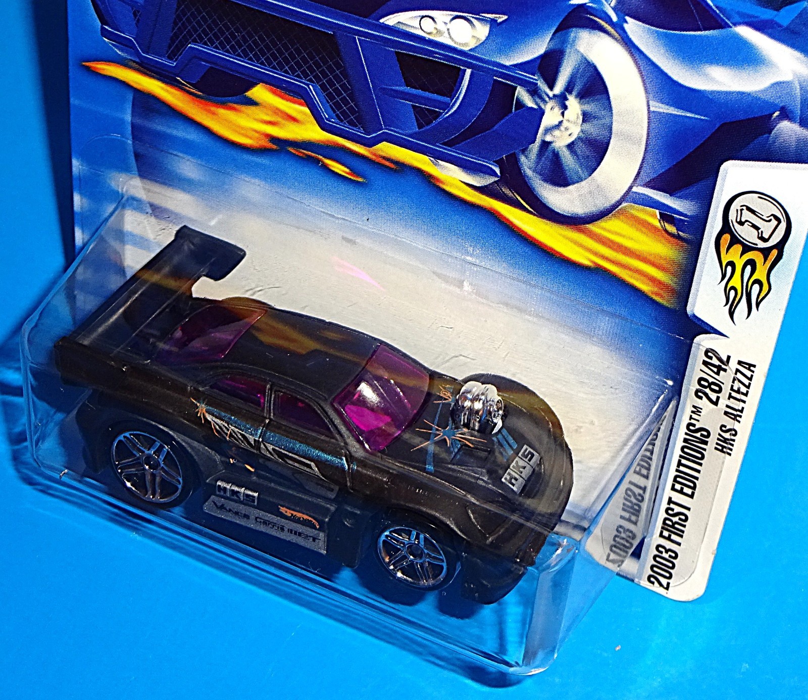 Hot Wheels 2003 First Editions 28/42 #40 HKS Altezza Flat Black w/ PR5s