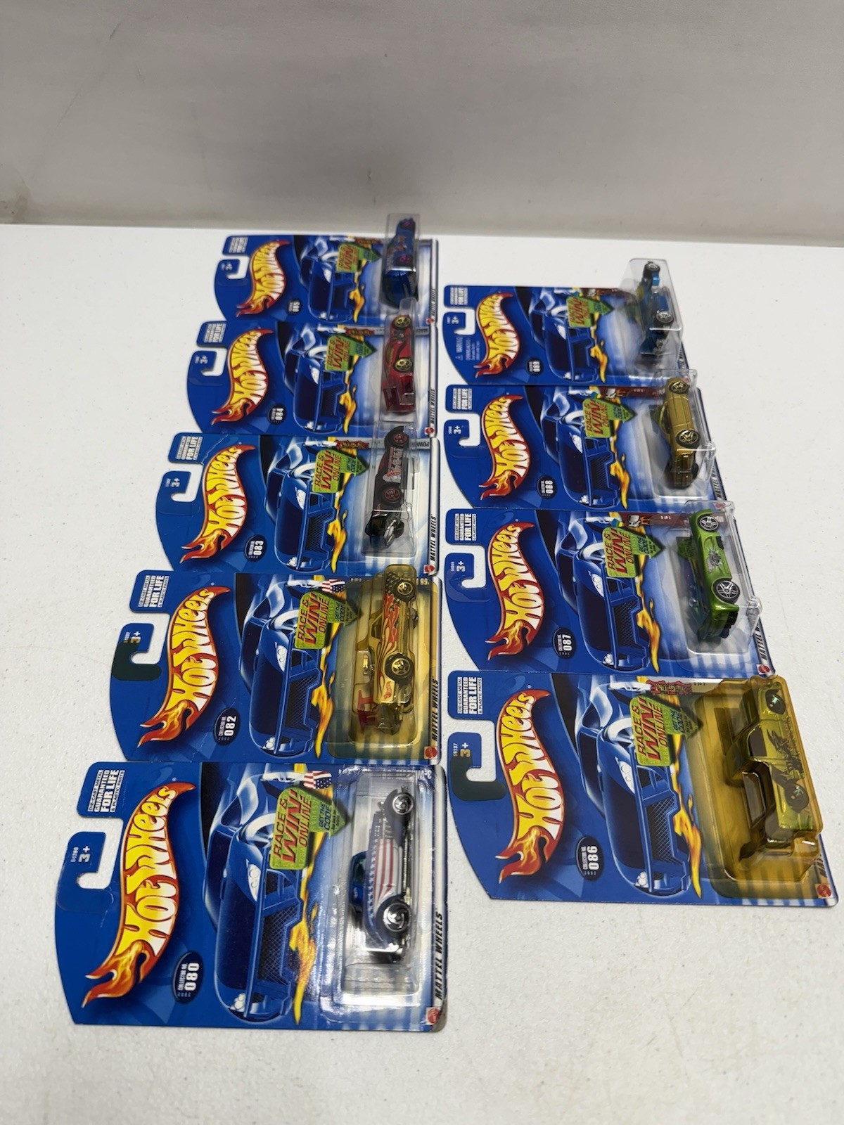 2002 Hot Wheels Die Cast Cars -Various- Vintage Lot Of 9 New In Original Cards