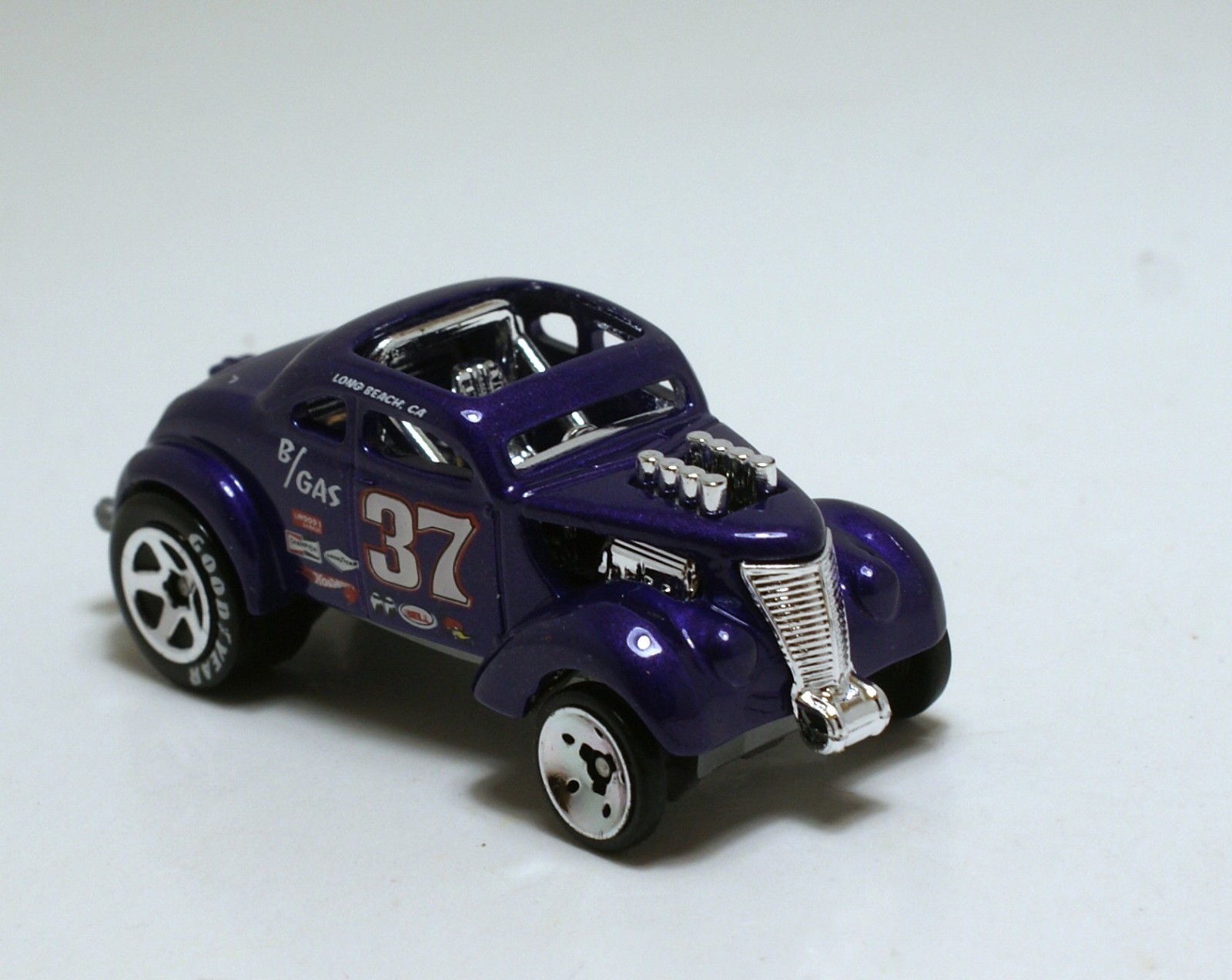 HOTWHEELS 1937 CHEVY B/GAS NHRA GASSER DRAGSTER HARD TO FIND DIE CAST REPLICA