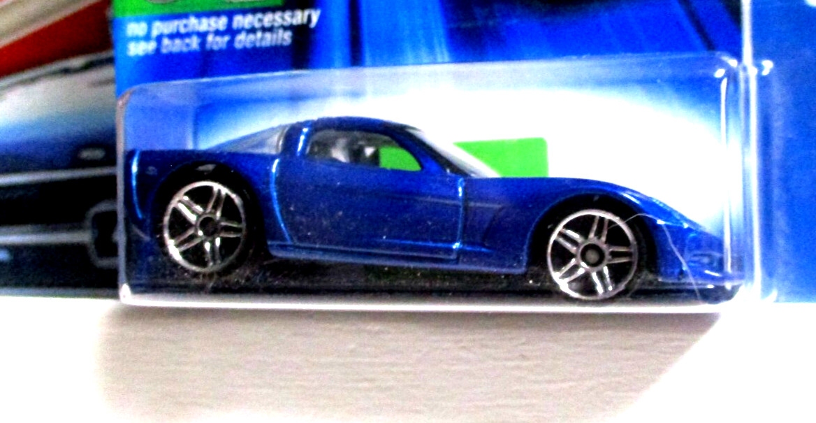 2006 Hot Wheels Chevy Corvette C6 In Candy Blue Metallic Painted Rear Lights!