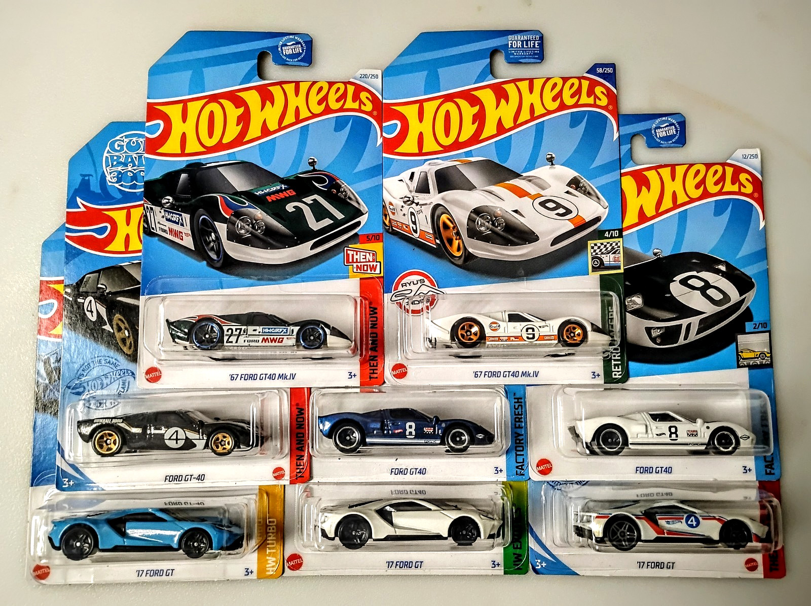 Hot Wheels ’17 Ford GT, Ford GT40, ’67 Ford GT40 Mk.IV, Ford GT-40 Lot 8