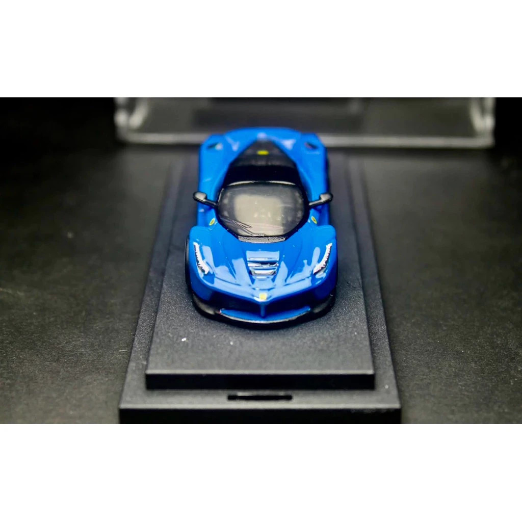 NEW Hot Wheels LaFerrari CUSTOM Replica Blue Rubber Tire Car Display Case