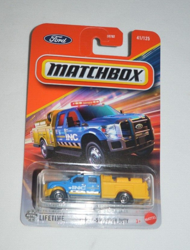 MATCHBOX 2025 MBX RESCUE 41/125 – FORD F-550 SUPER DUTY BLUE AND YELLOW