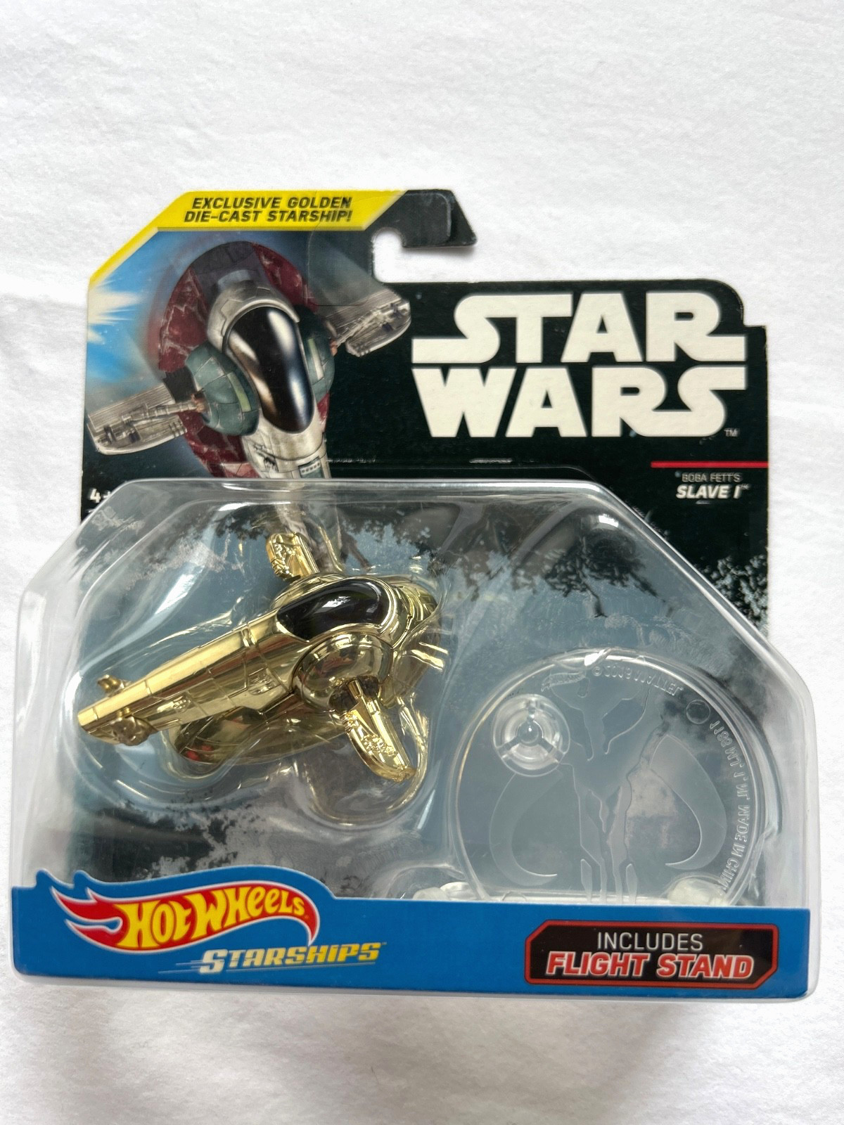 2015 Hot Wheels Starships Star Wars Boba Fett’s SLAVE 1 Exclusive Golden New