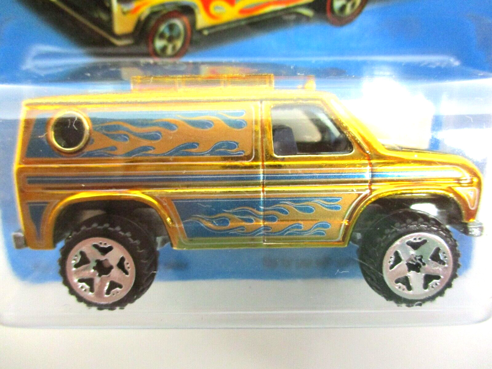 HOT WHEELS – SUPER CHROMES – BAJA BREAKER LIFTED 4X4 FORD VAN (GOLD) – 1/64