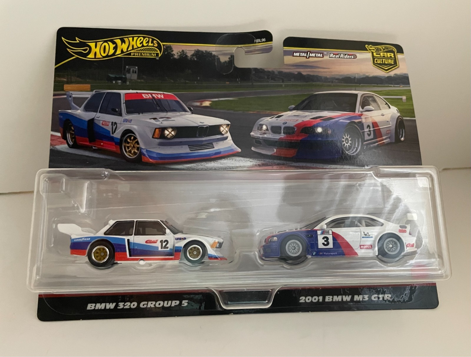 Hot Wheels Car Culture Premium 2 Pack BMW 320 Group 5 & 2001 BMW M3 GTR
