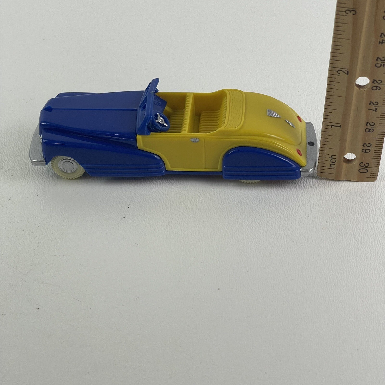 Dimestore Dreams Convertible Car Deluxe Plastic Blue and Yellow