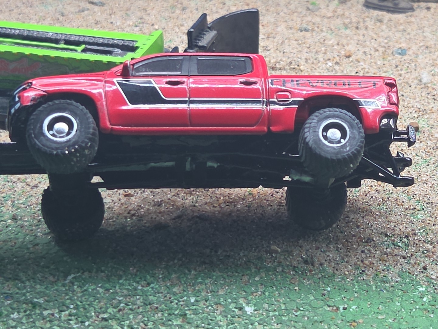CUSTOM BUILT 1:64 4×4 GreenLight 2020 PULLING TRUCK puller Chevy CHEVEROLET Ertl