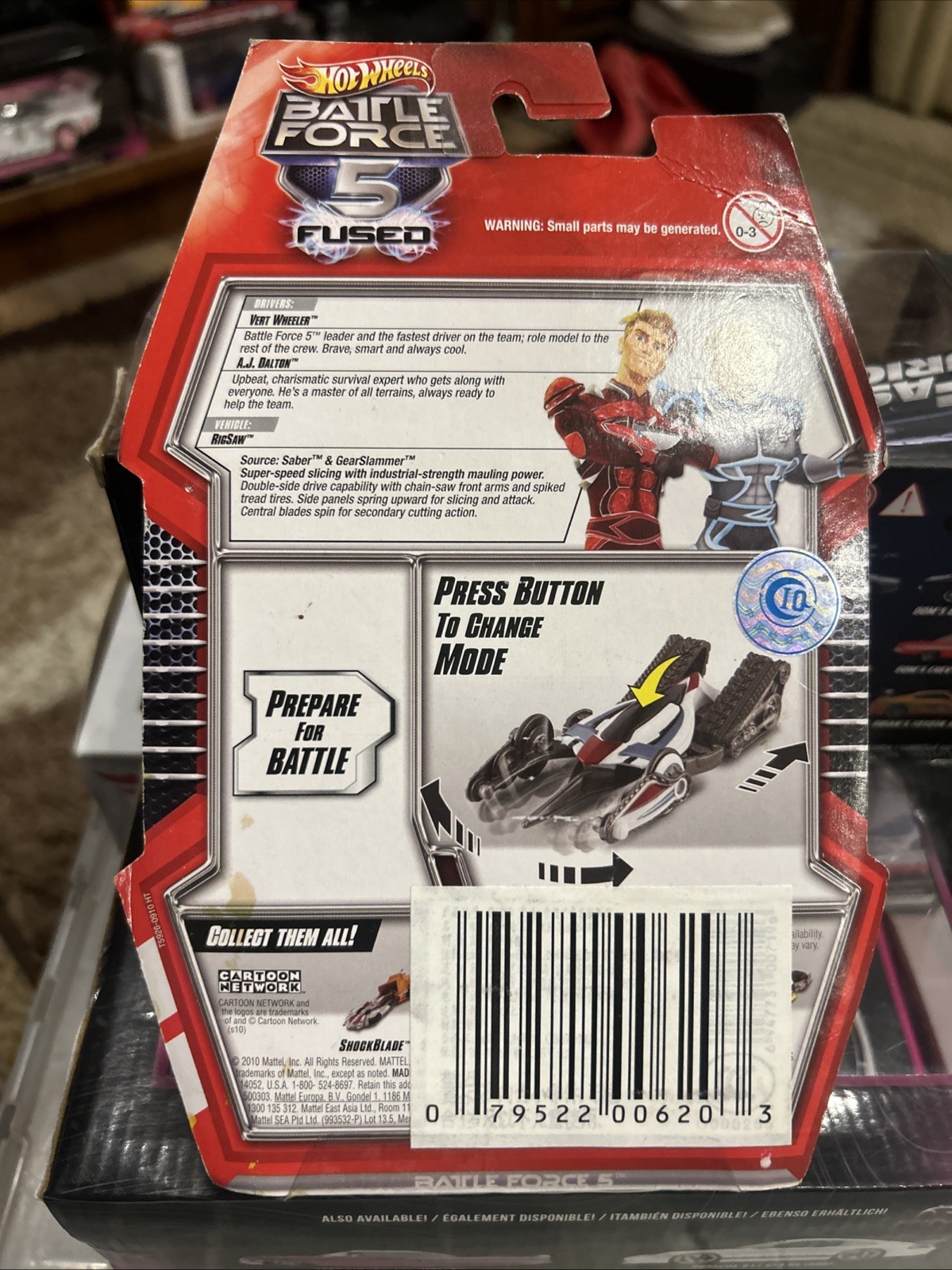 HOT WHEELS VHTF 2010 HOT WHEELS BATTLE FORCE 5 FUSED RIGSAW