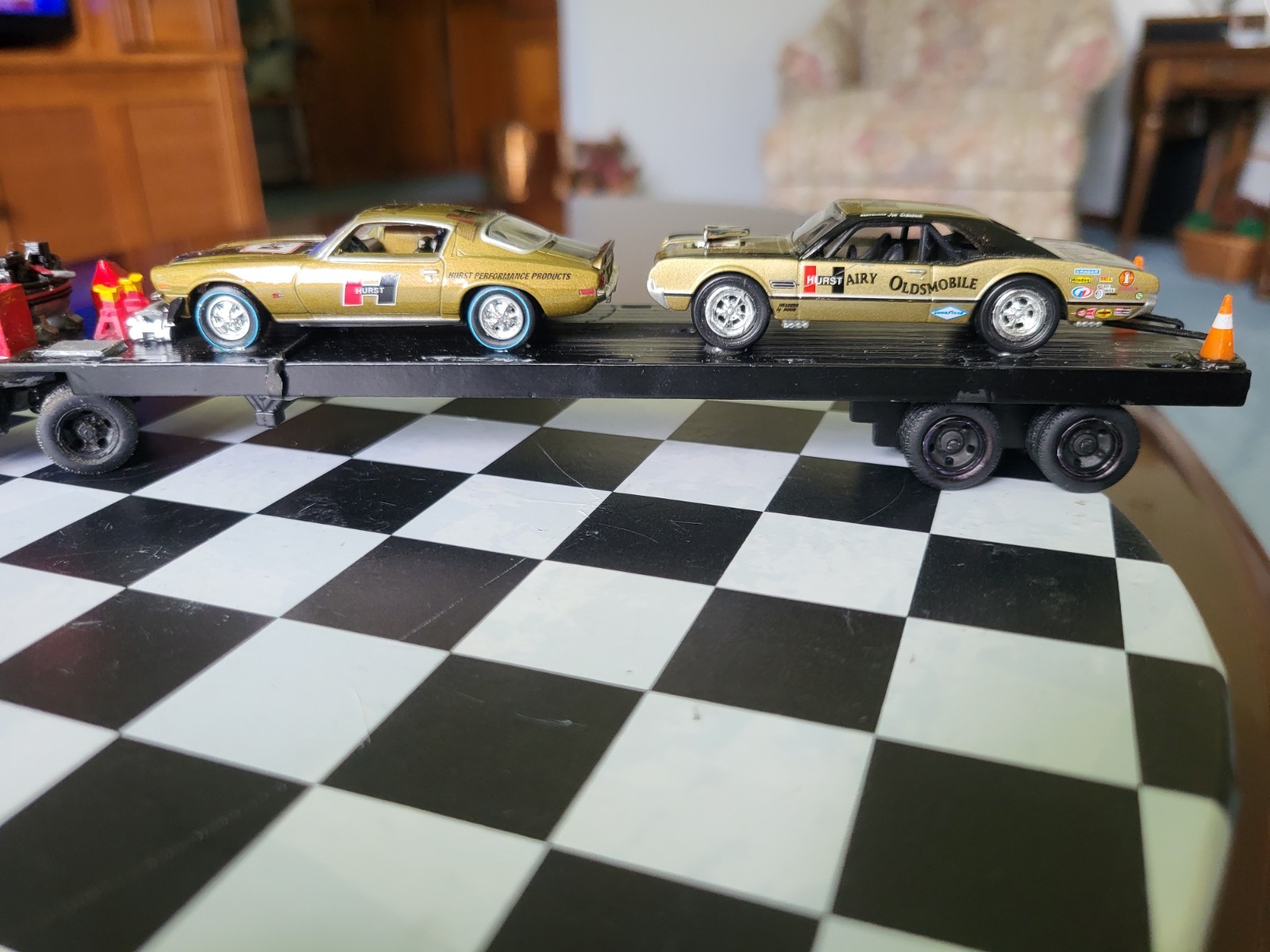 M2 Gold Hurst Series Customized ,70 GMC 5500 Truck, 69 Olds,70 Chevy Comaro 1/64