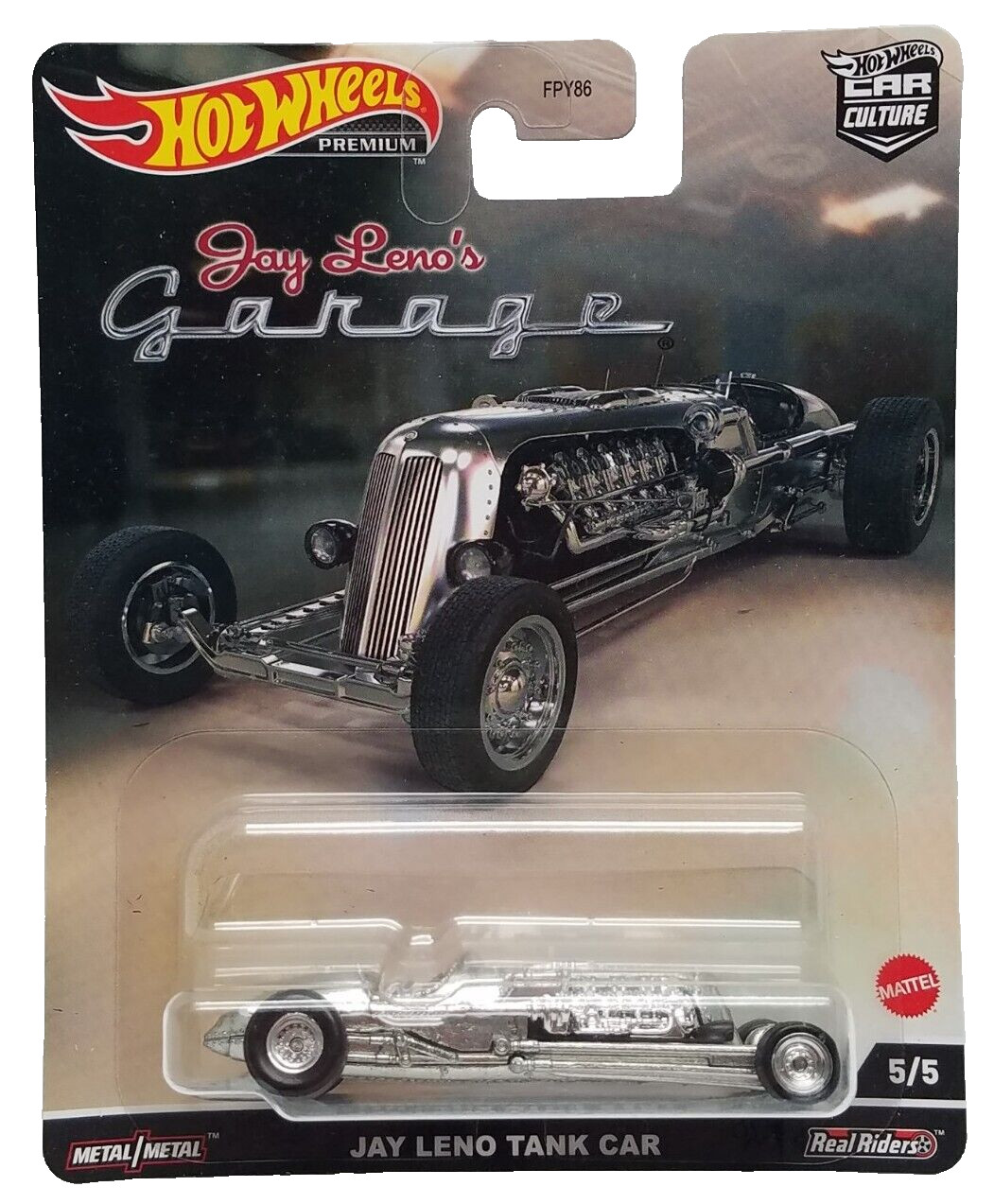 Hot Wheels Premiums Tank Car – Silver (HCJ85) Jay Leno MOC