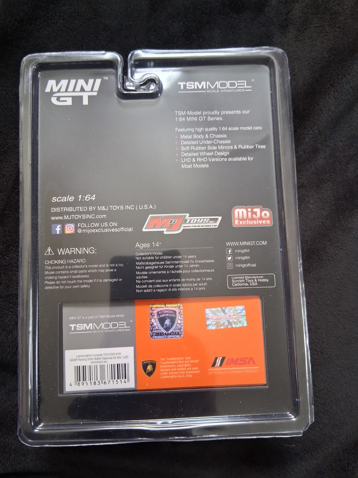 Mini GT 1/64 Lamborghini Huracan GT3 Evo #19 GEAR Racing #552 READ
