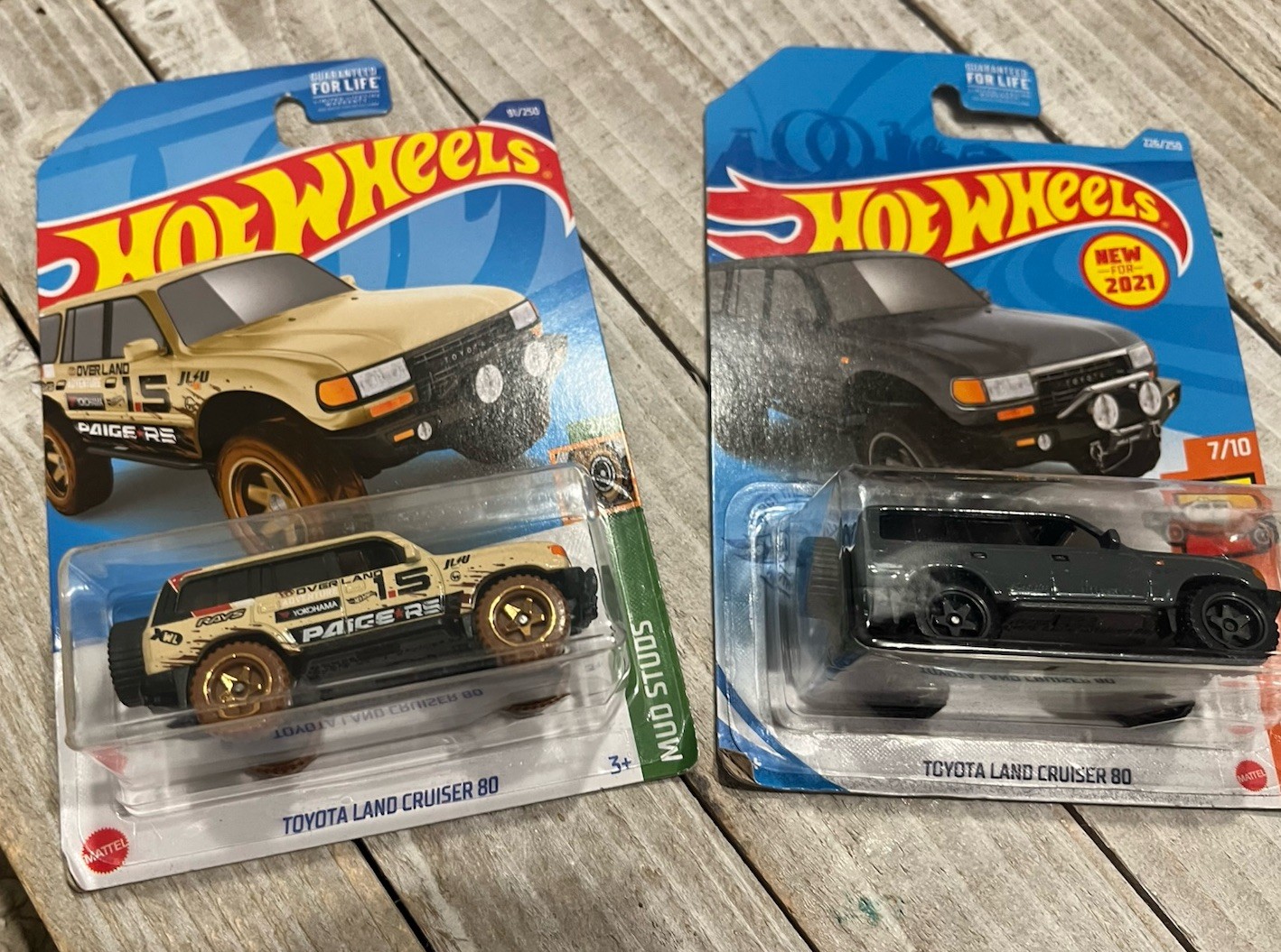 Lot Of 2 Hot Wheels Toyota Land Cruiser 80 Die Cast Cars Auto Japan 1:64