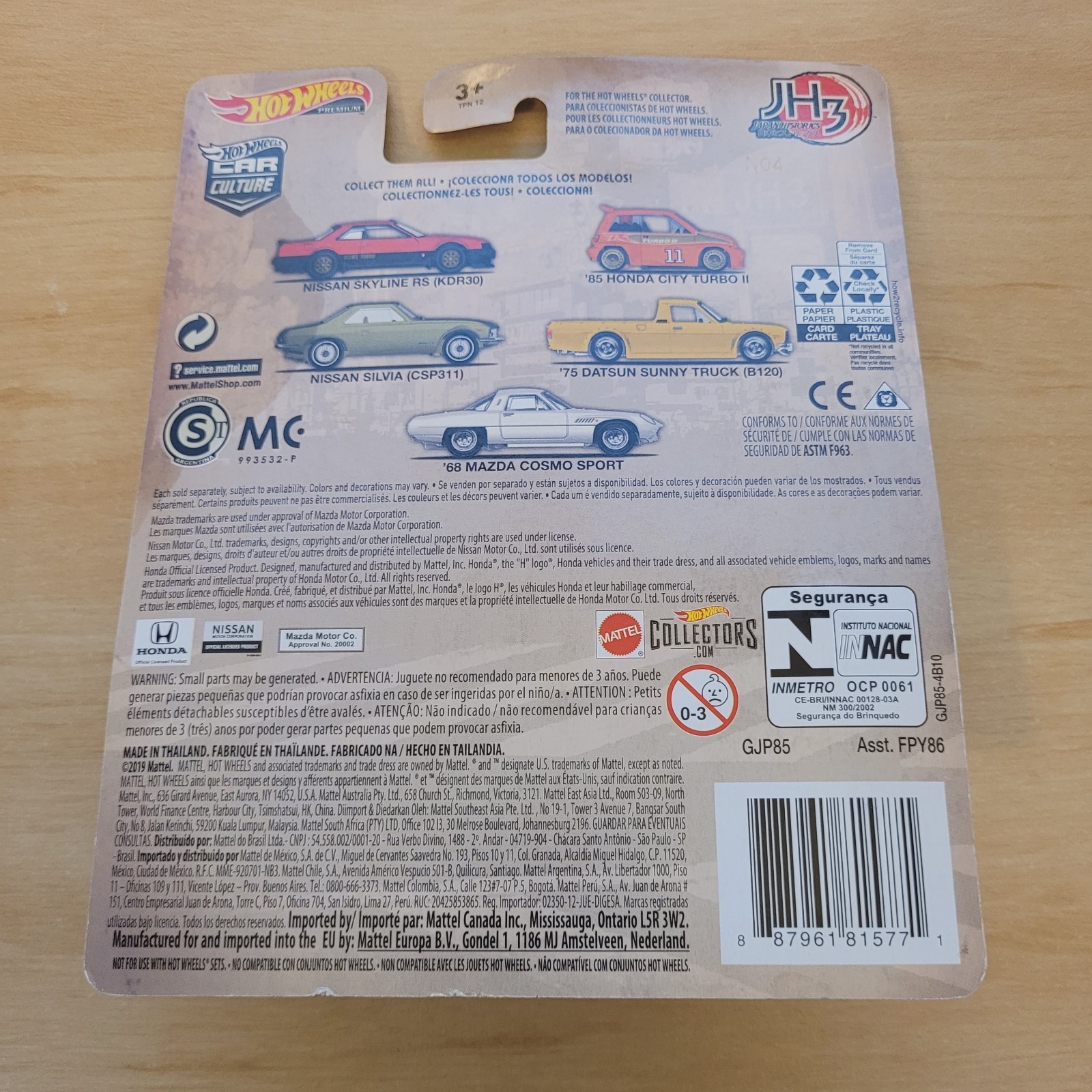Hot Wheels Car Culture Japan Historics 3 Collection Metal Real Riders 1:64