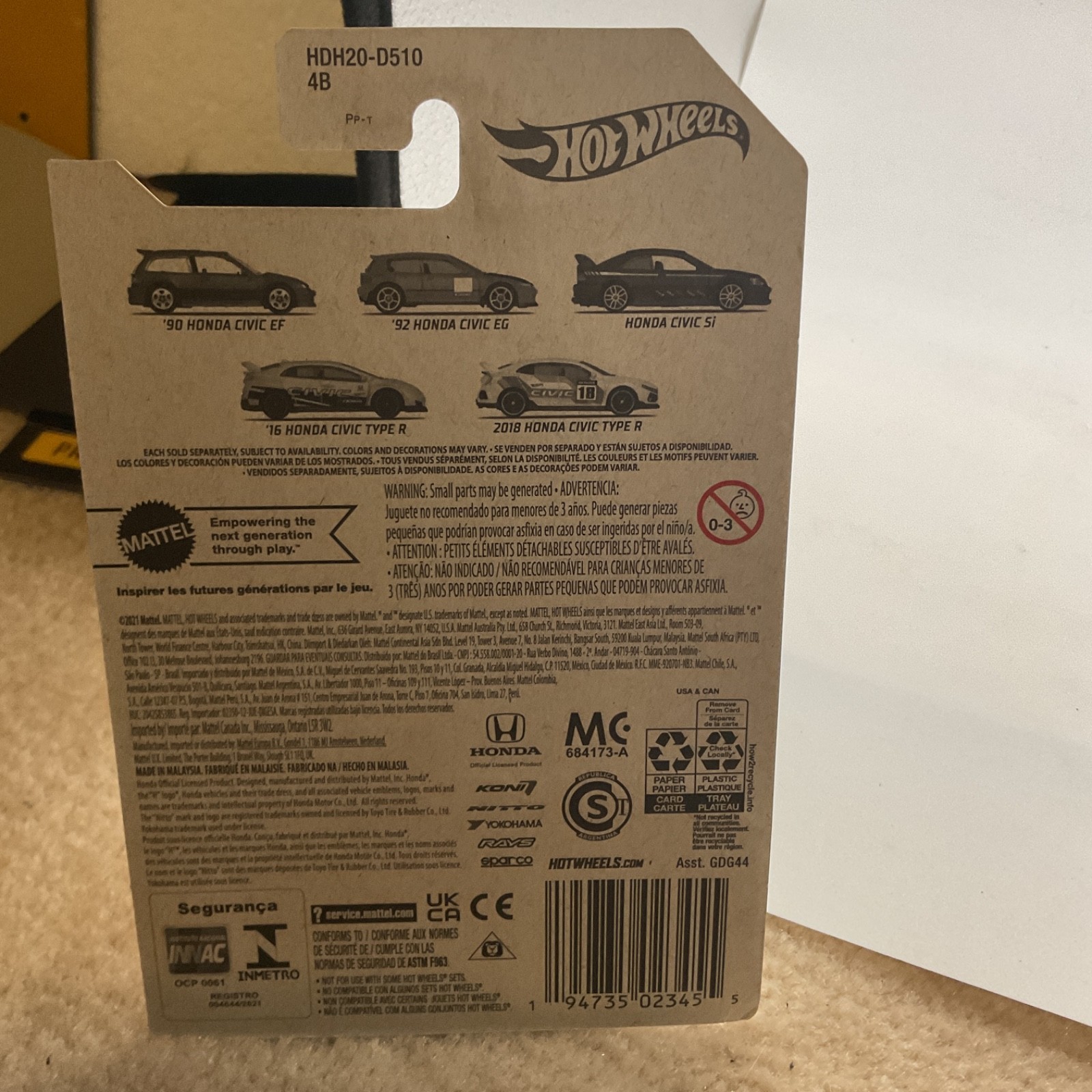 2022 HOT WHEELS *’92 HONDA CIVIC EG* *WALMART EXCLUSIVE* *HONDA SERIES*