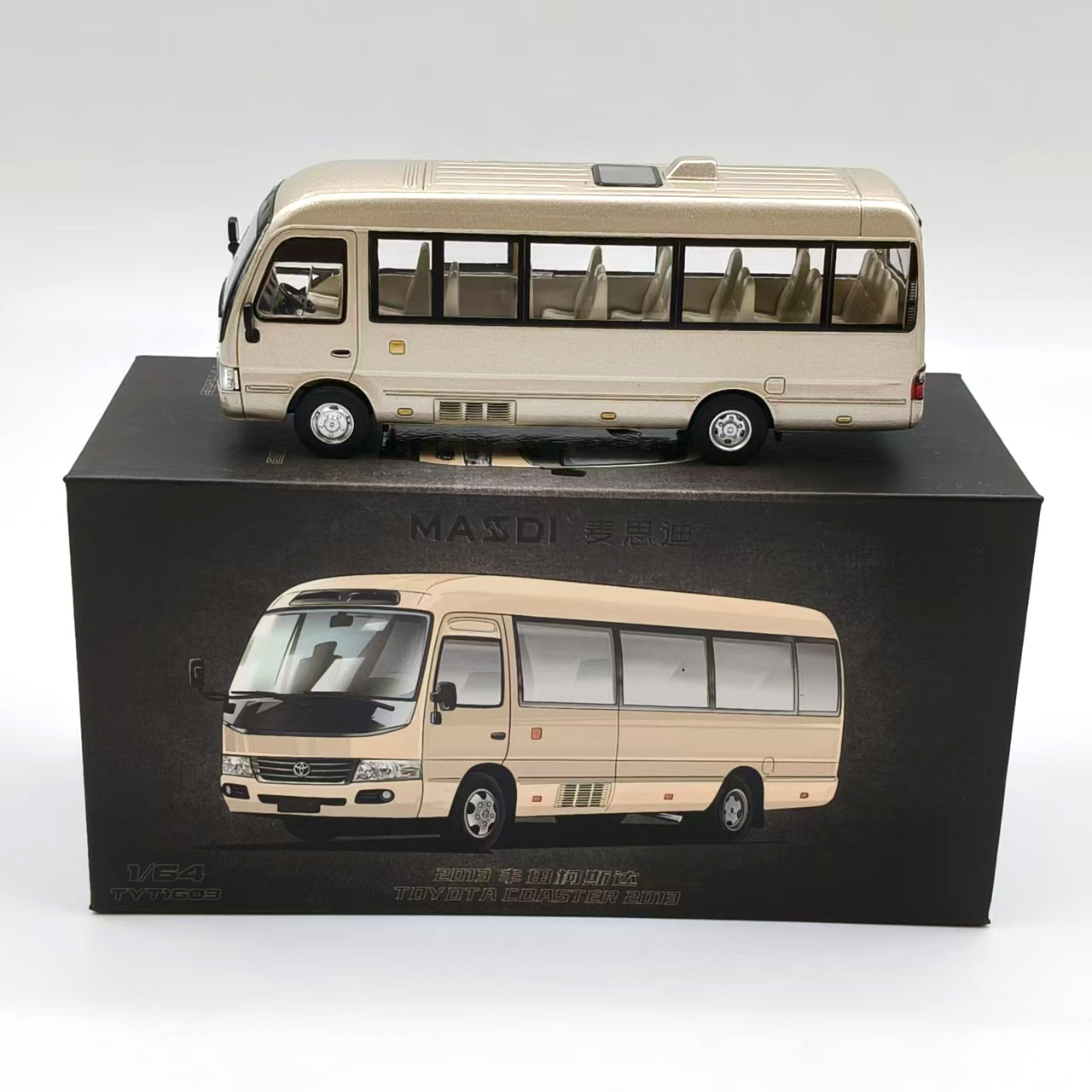 2013 Toyota Coaster Mini Bus 1:64 Diecast Metal Model – Collectible Replica