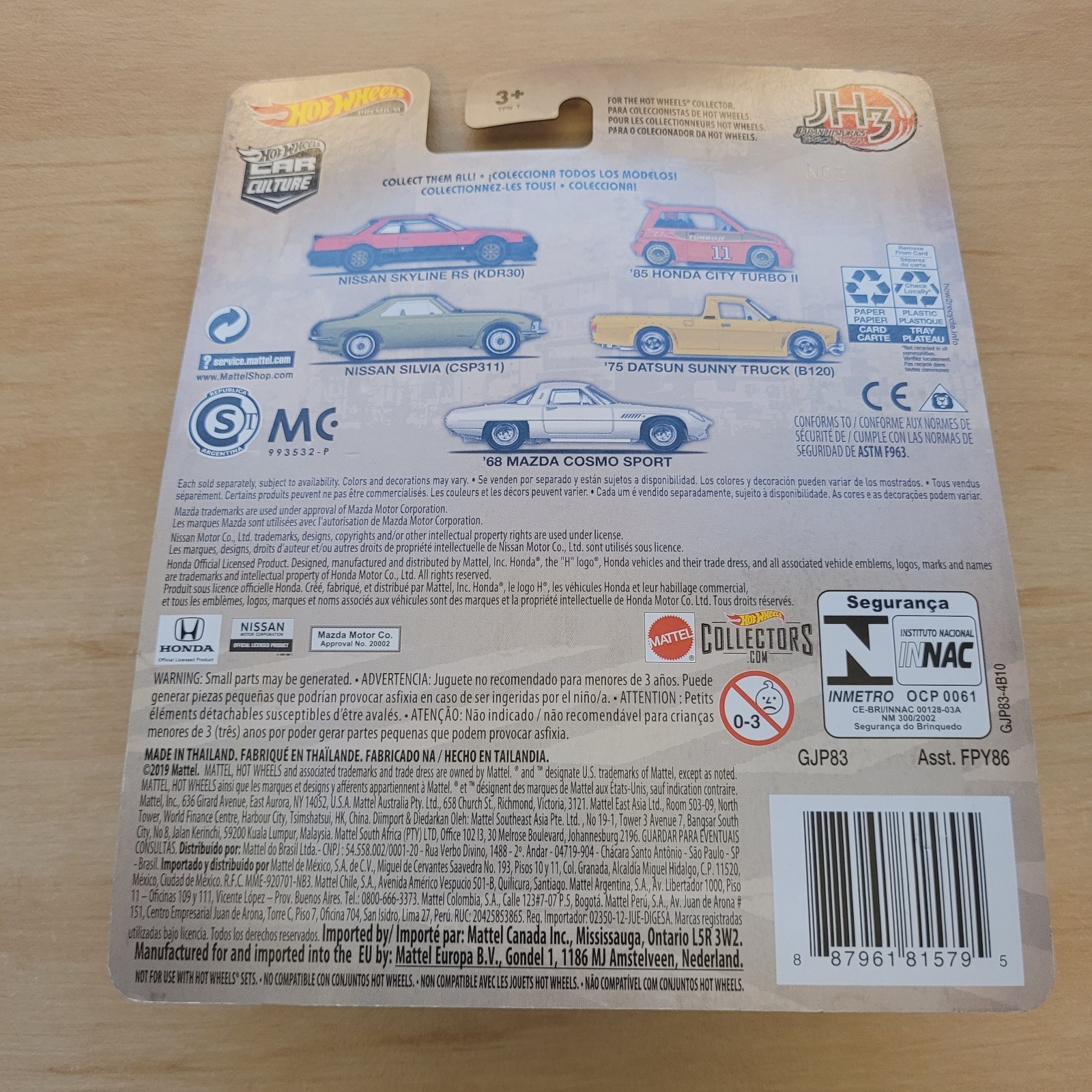 Hot Wheels Car Culture Japan Historics 3 Collection Metal Real Riders 1:64
