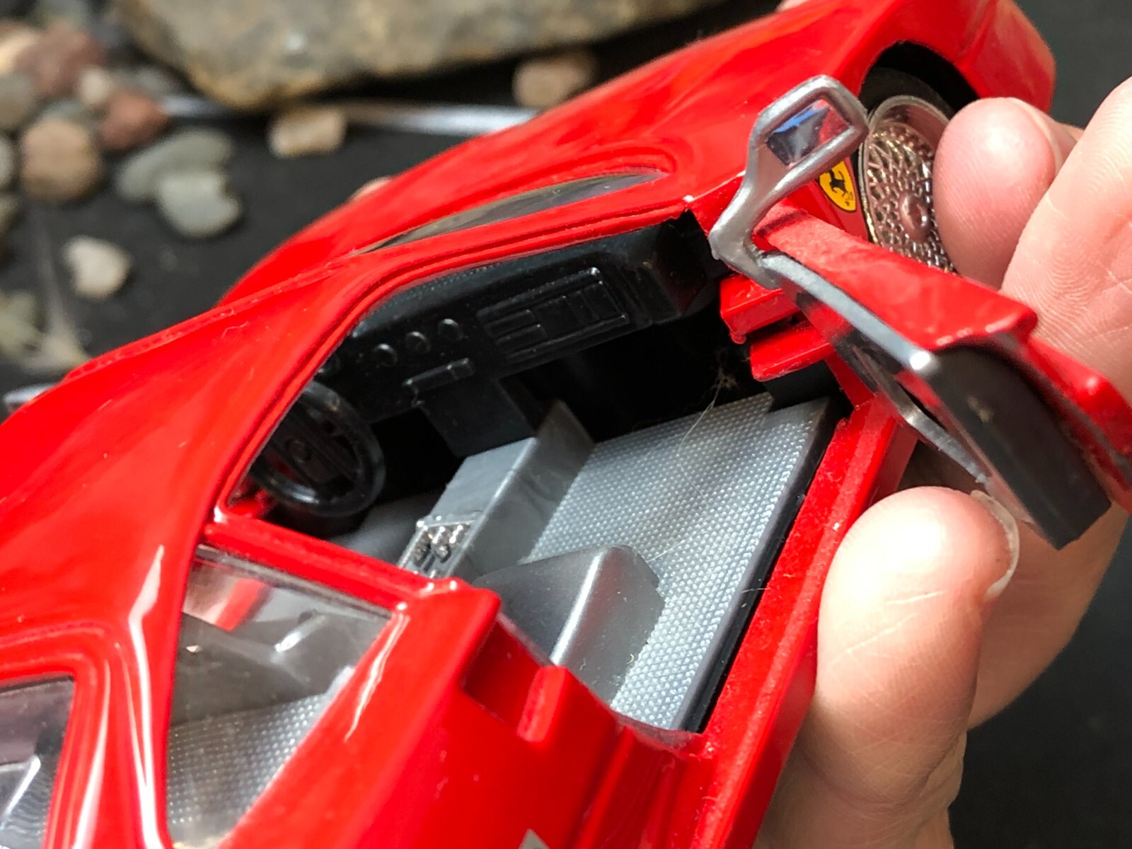 SUNNY SIDE SS7704 1:24 Diecast Model RED 1987 FERRARI F40 Opening Doors NO BOX