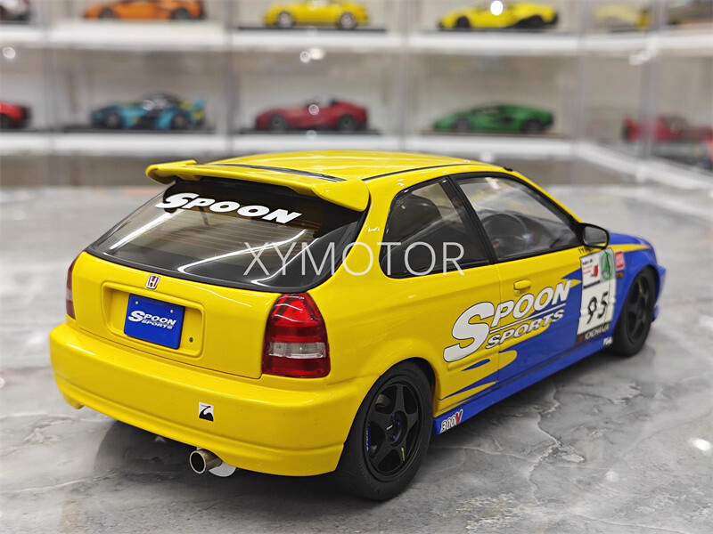 Motorhelix 1/18 Honda Civic Type R EK9 spoon #95 Model Car Gifts Collection