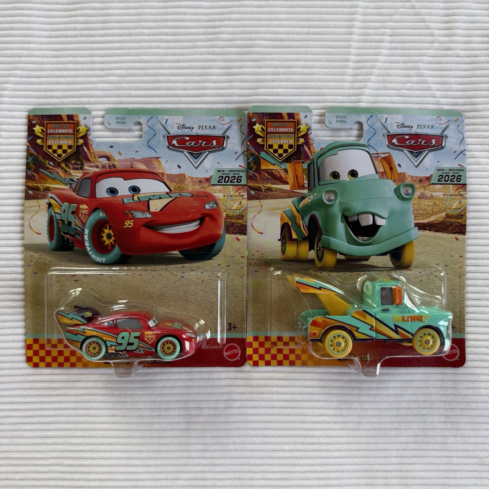 2006-2026 Disney Pixar Cars Race To Celebrate Mater & Lighting McQueen 2-Pack