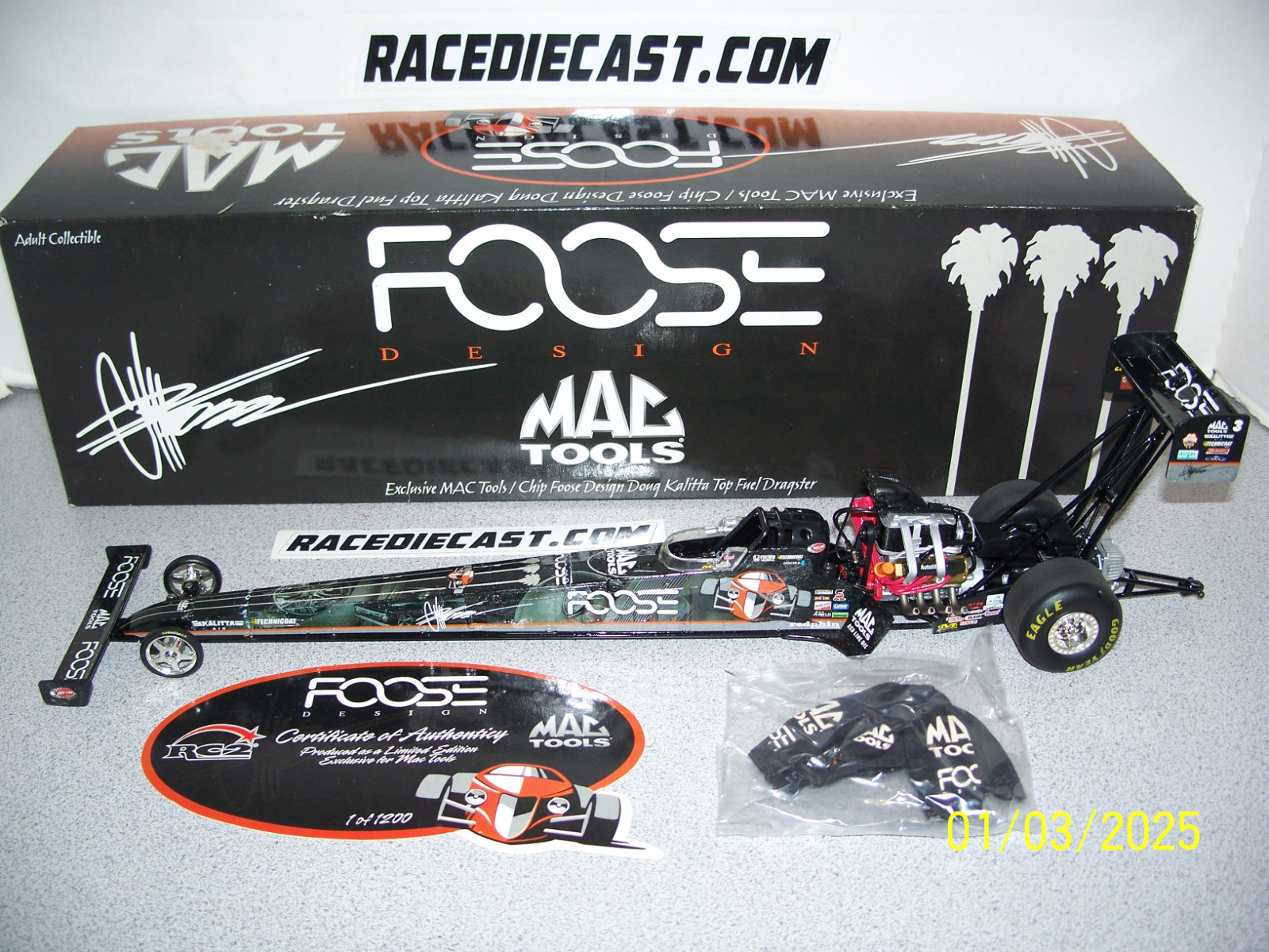 DOUG KALITTA 1/24 FOOSE CUSTOM “RARE” 2006 TOP FUEL DRAGSTER RC2 BLIMS ON PAINT