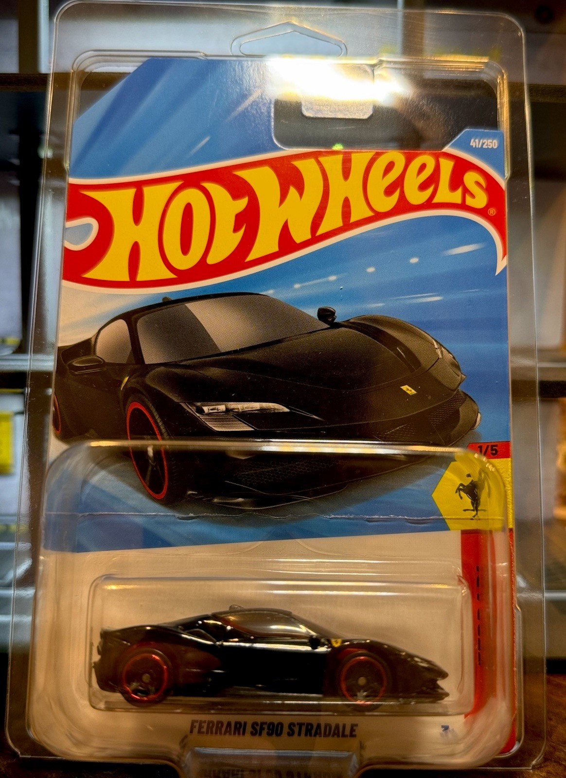 Hot Wheels Ferrari SF90 Stradale Black Red Diecast Car 1:64 Boys Girls 3+ Years