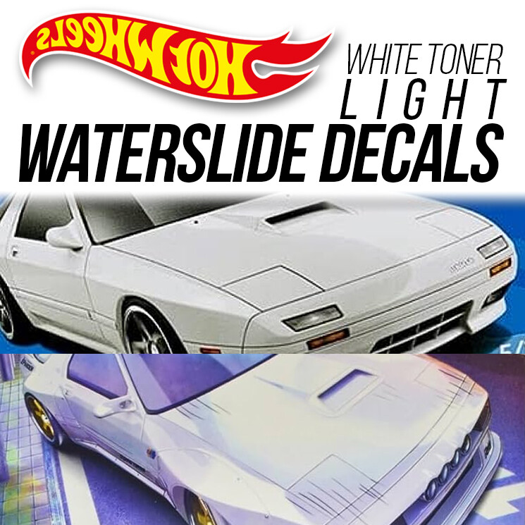 1/64 Scale MAZDA FC RX7 Head Tail Light WaterSlide Decal Custom Hot Wheel