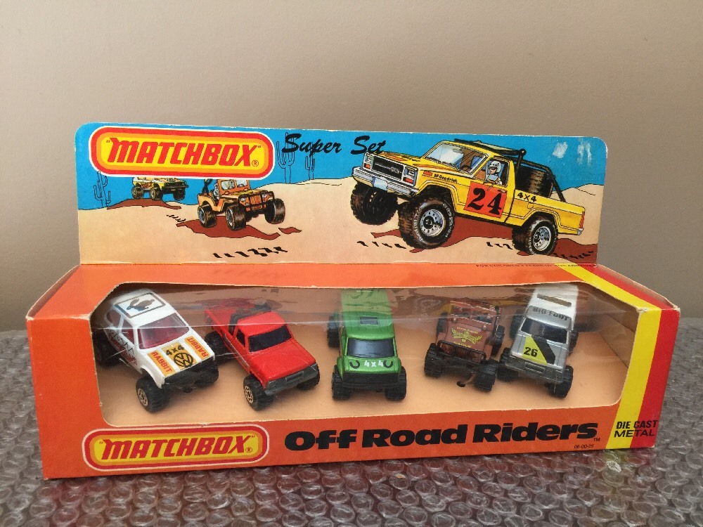 1982 Matchbox Superfast Super Set Off Road Riders Lesney Brand New Gift set USA