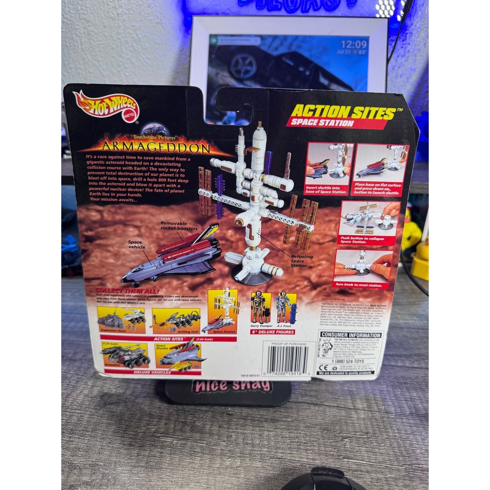 Hot wheels 1997 Armageddon action sites space station