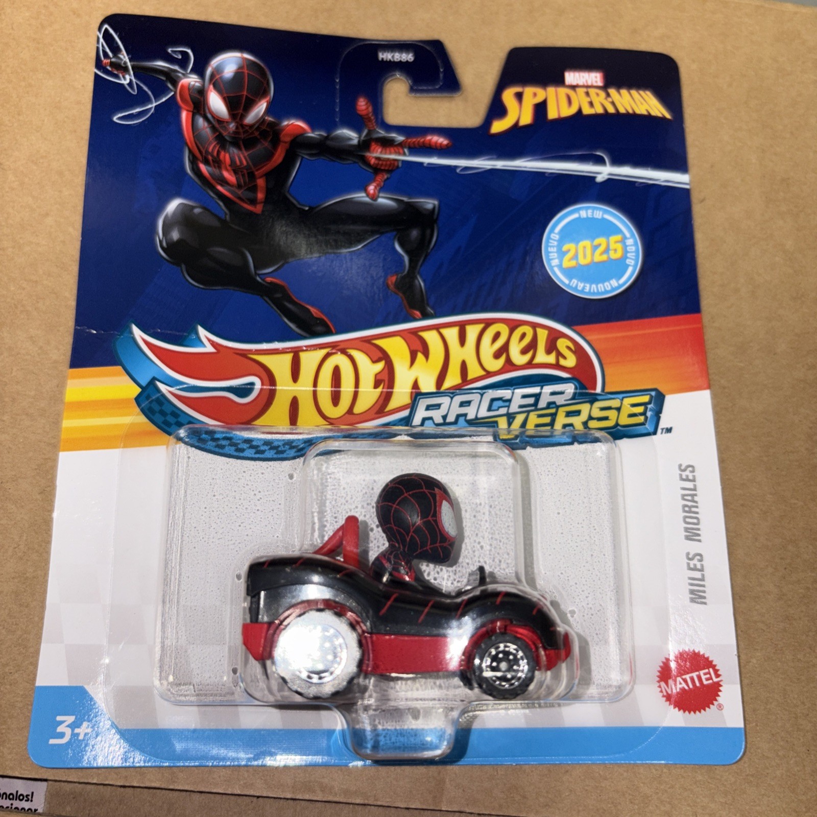 2025 Hot Wheels Racer Verse Marvel Spider-Man MILES MORALES NEW Card Creased