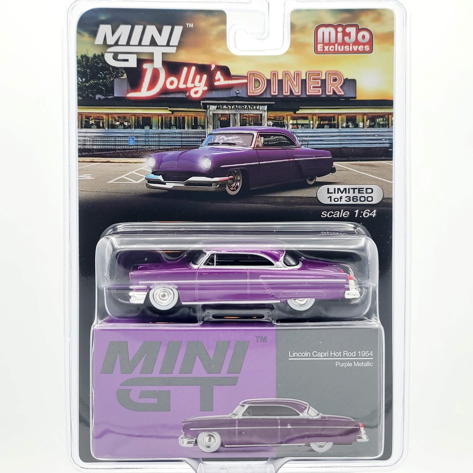Mini GT ’54 Lincoln Capri Hot Rod – Purple Metallic (2024 MiJo Limited Edition)