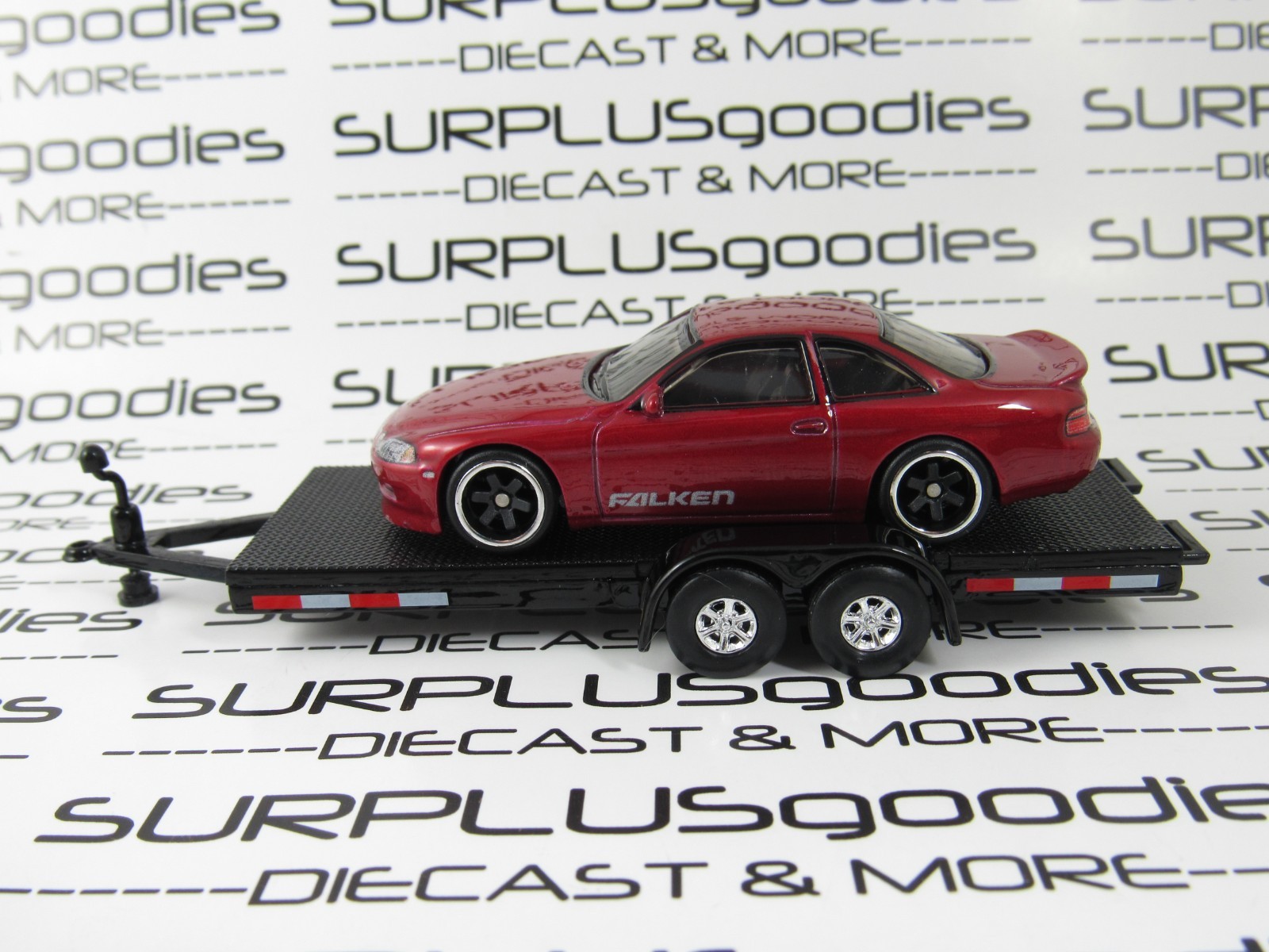 Hot Wheels 1:64 LOOSE Track Day: Dark Red 1996 TOYOTA SOARER JZZ30 w/Car Trailer