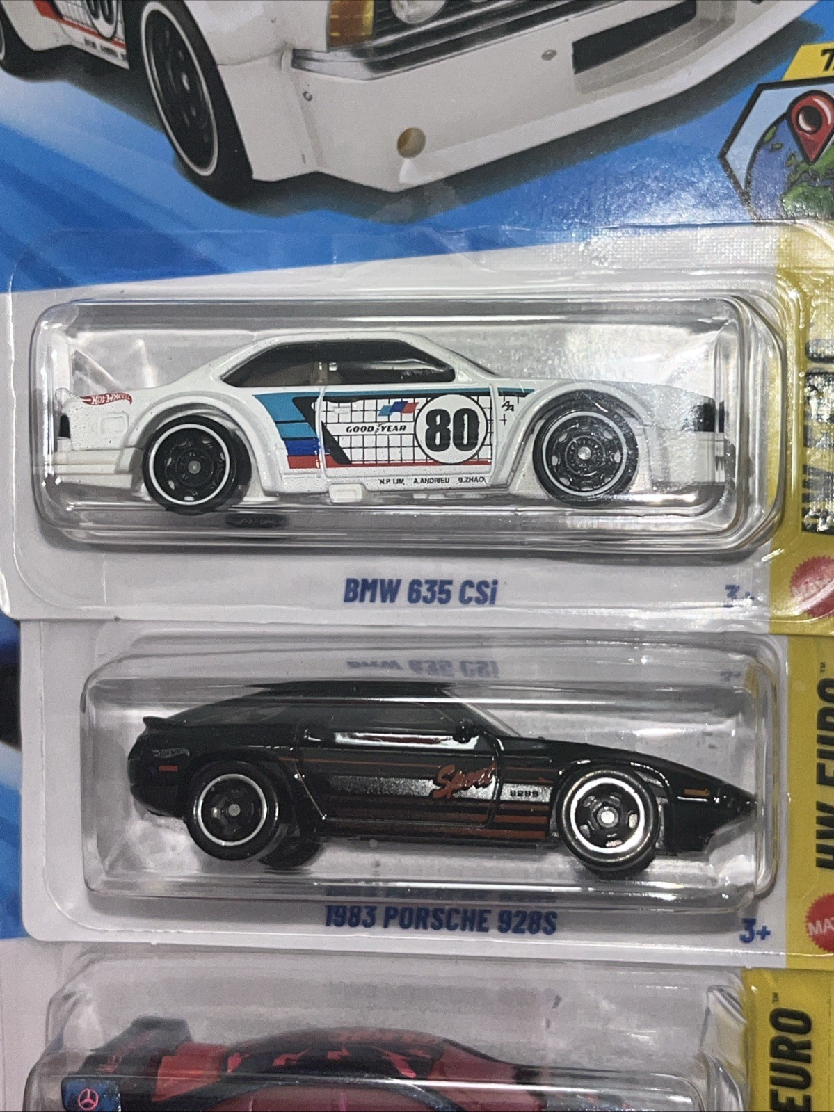 2026 Hot Wheels HW EURO Mercedes-Benz CLA HW | BMW 635 CSi | 1983 Porsche 928S