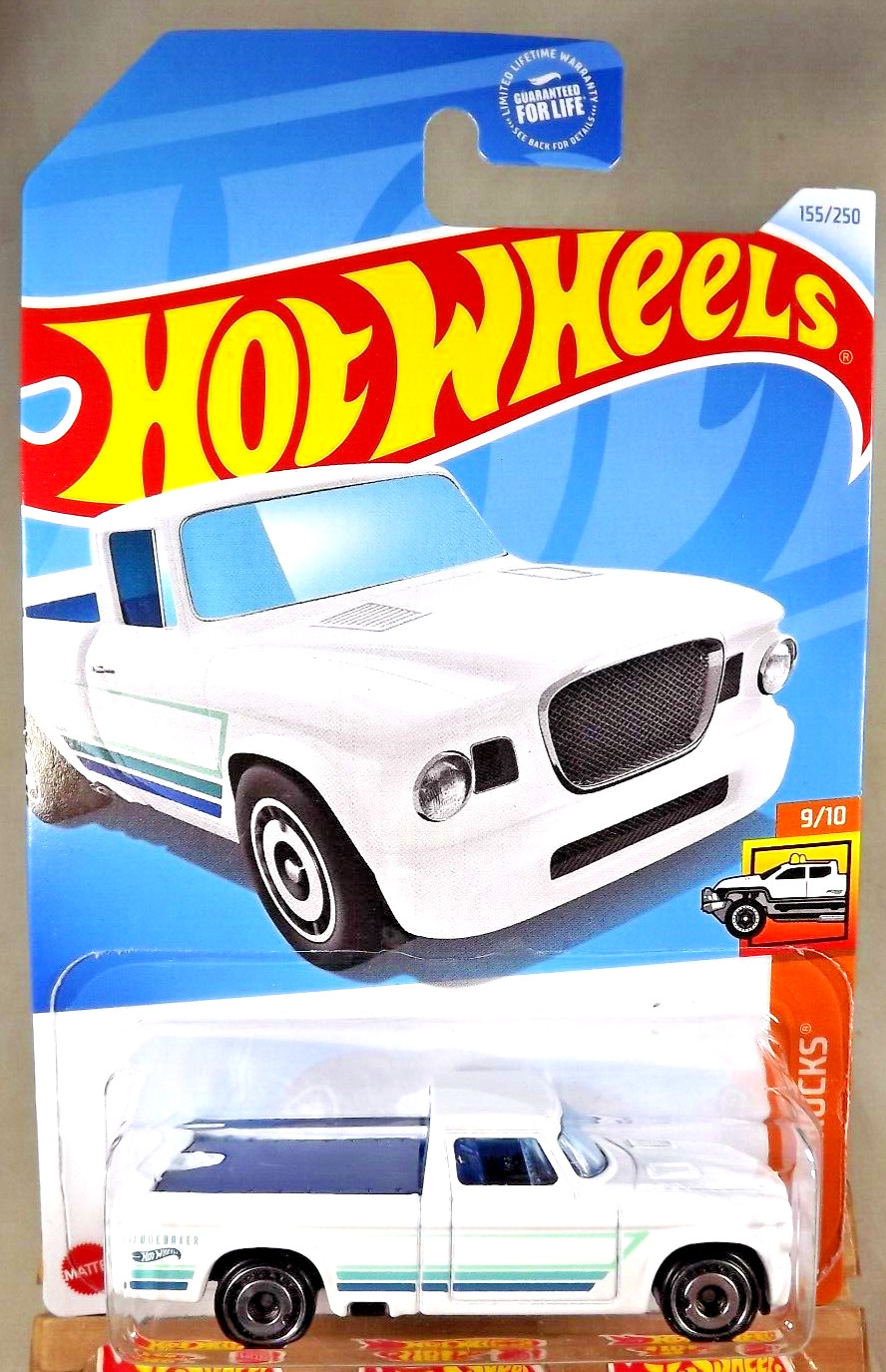 2024 Hot Wheels #155 HW Hot Trucks 9/10 ’63 STUDEBAKER CHAMP White w/Chrome ADsp