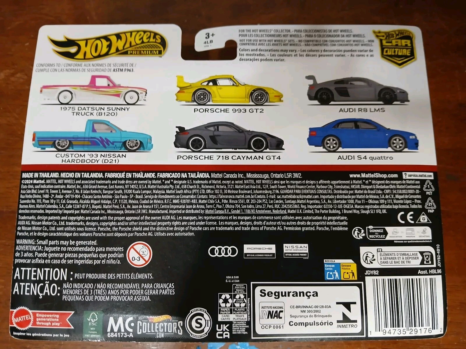Hot Wheels Premium Car Culture 2 Pack Audi S4 quattro / Audi R8 LMS