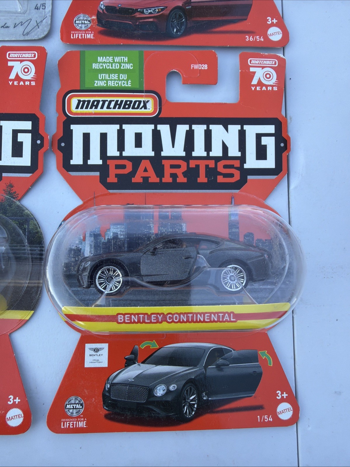 MATCHBOX MOVING PARTS LOT OF 12 CARS BMW Mazda Bentley Mercedes Land Rover Ram