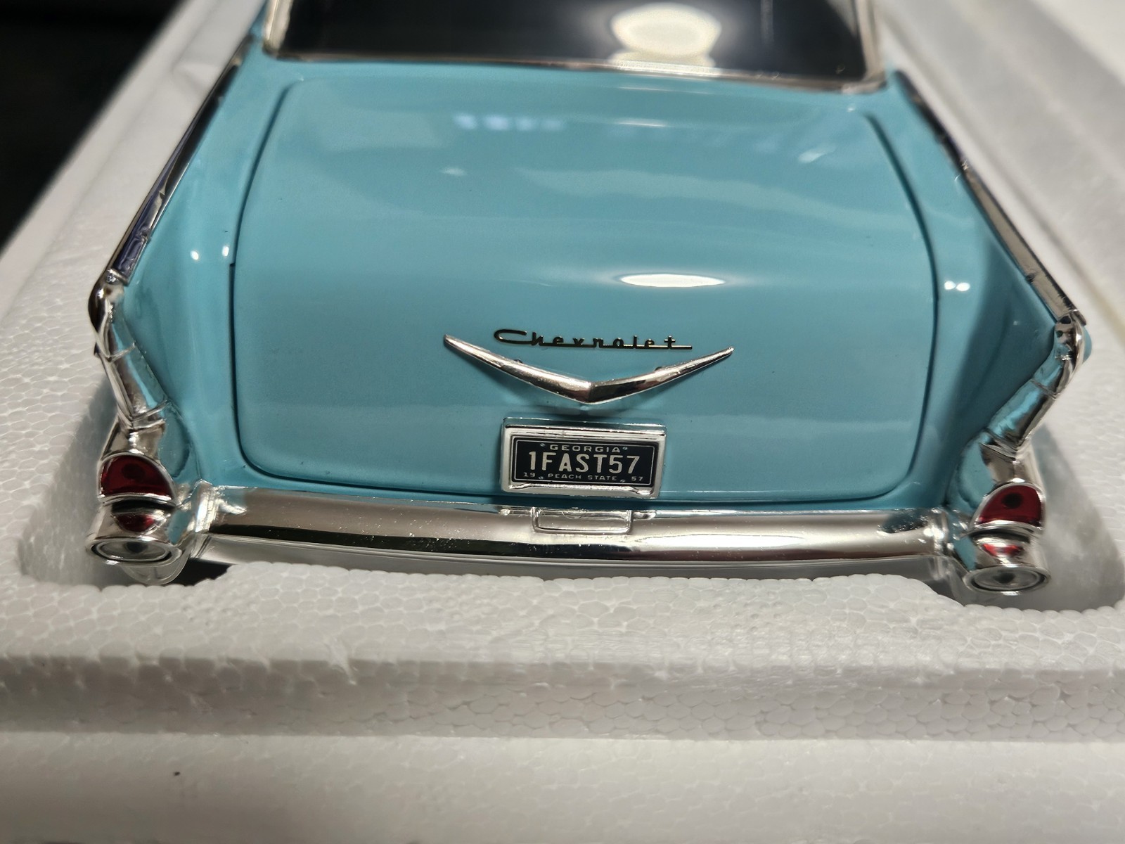 ACME 1:18 SCALE DIECAST 1957 CHEVROLET BEL-AIR GASSER IN LARKSPUR BLUE. NEW!!