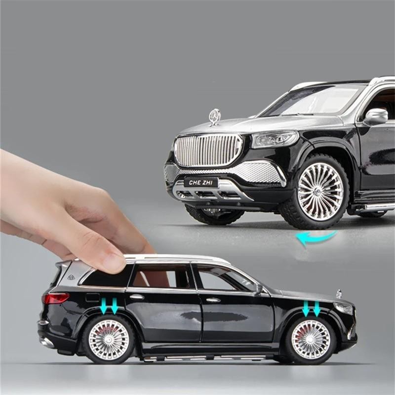 1:24 MERCEDES GLS600 Maybach Alloy Diecast Luxury Car Model Sound/Light Toy Gift
