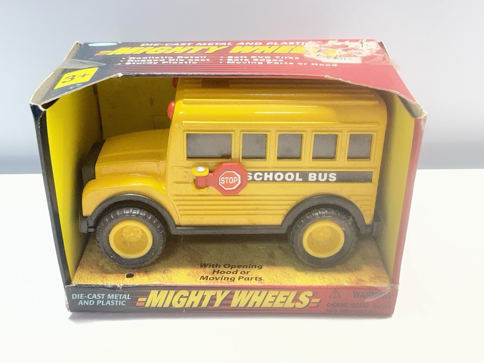 Mighty Wheels die-cast metal and plastic School Bus toys lot Of 2 New In Box