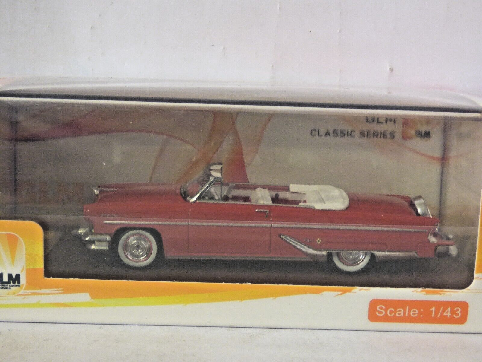 GLM Stamp Models 1/43rd 1955 Lincoln Capri convertible red open roof