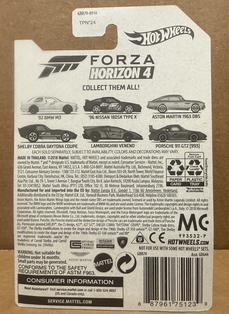 Hot Wheels Forza Horizon 4 Porsche 911 Gt2 993
