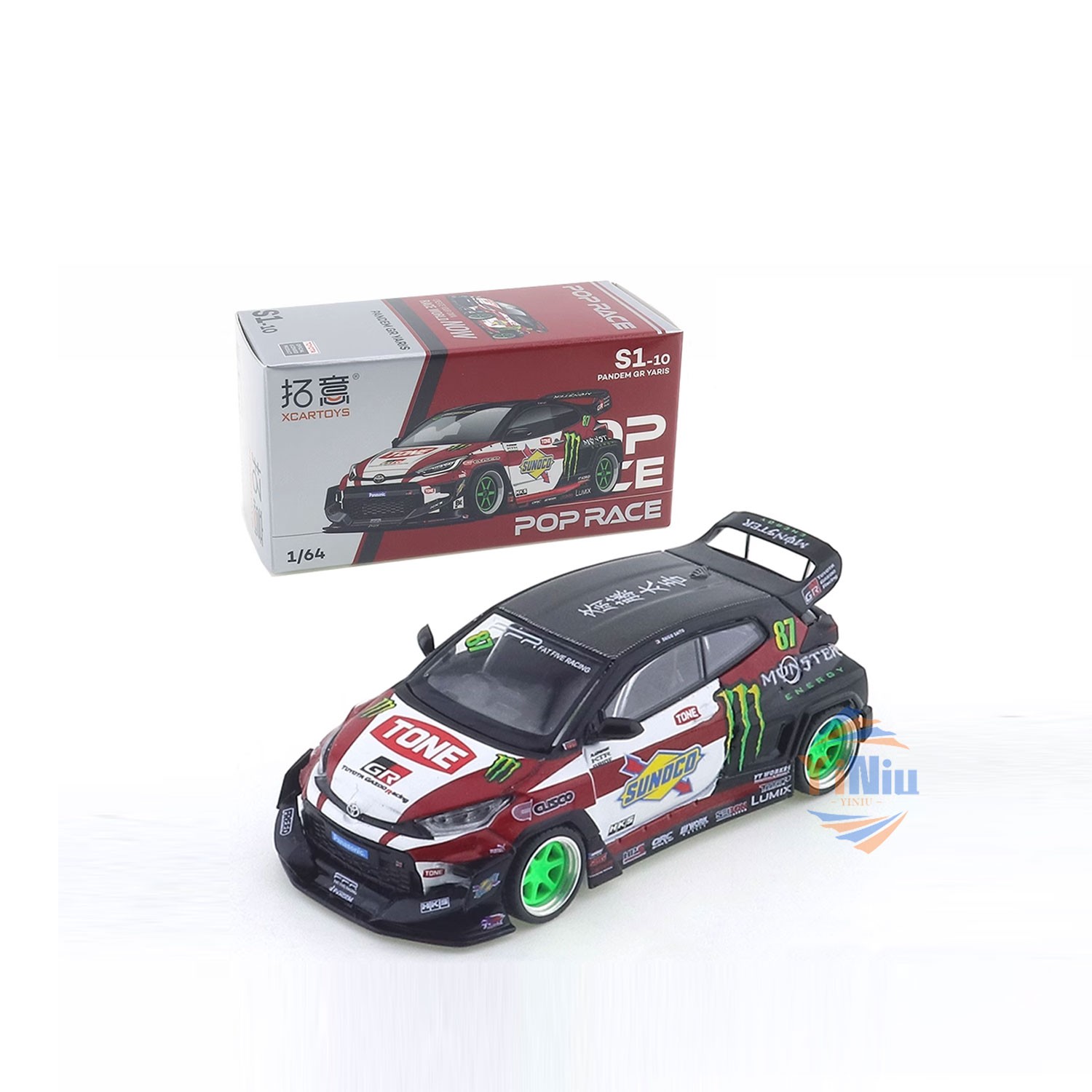 1/64 Yaris Monster Energy Diecast Car Model – Miniature Alloy Collectible