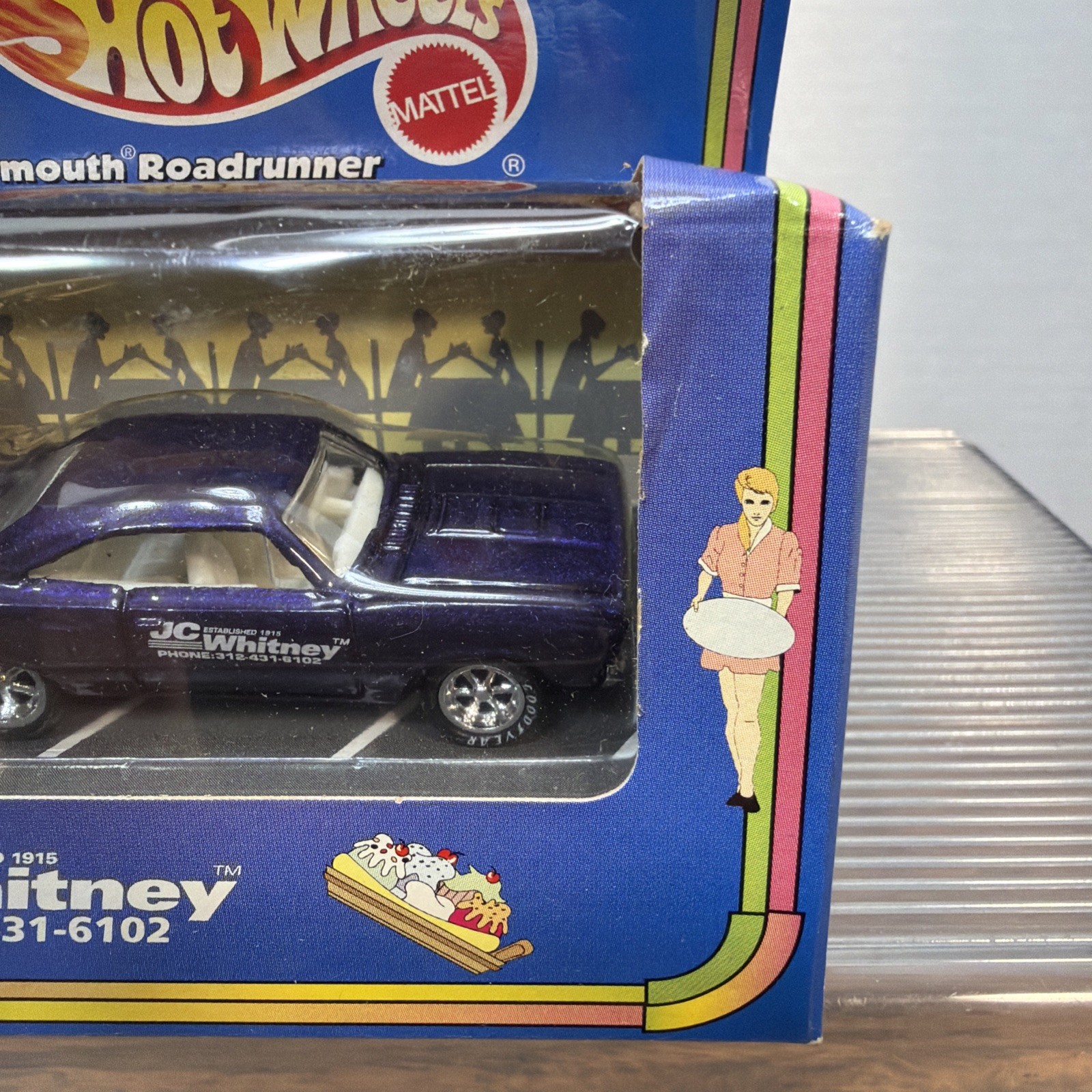 Hot Wheels 1999 JC Whitney ’70 Plymouth Roadrunner Special Edition Purple Car