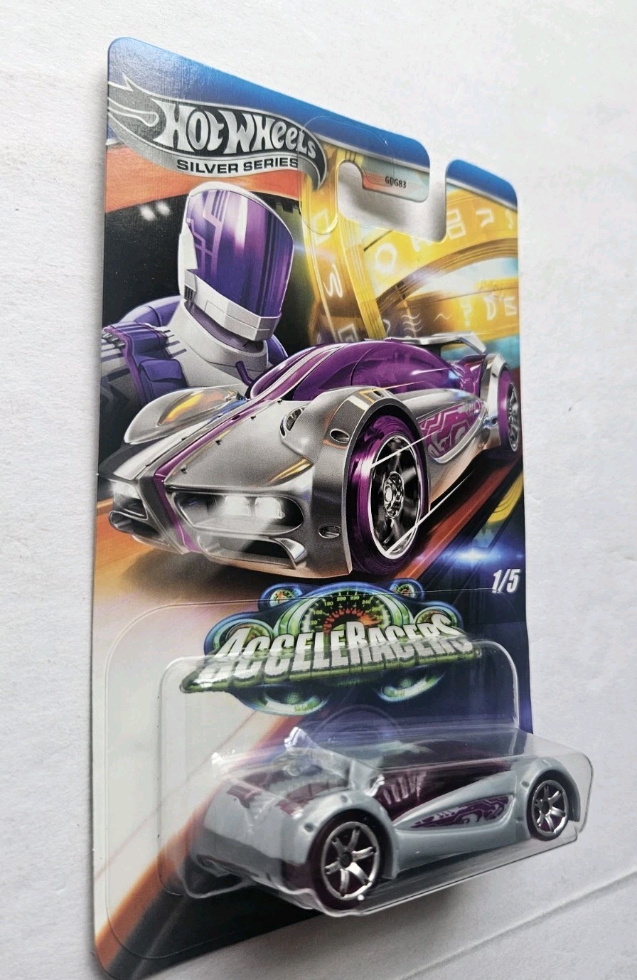 2025 Hot Wheels SILVER SERIES – ACCELERACERS – SET OF 5